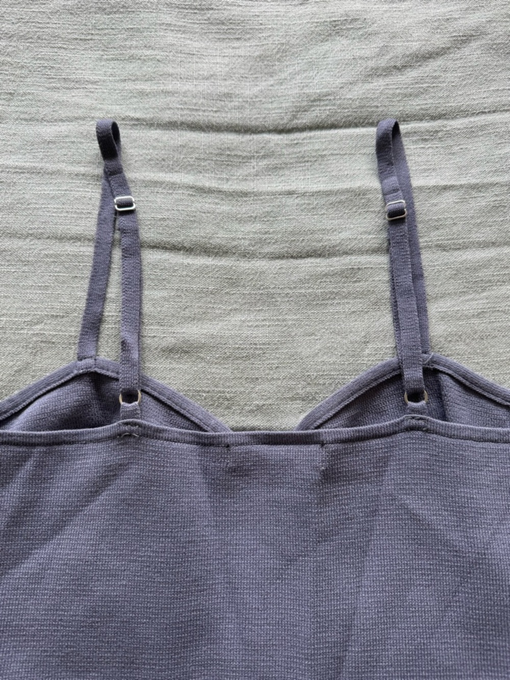 4/$20 - Love Tree Purple Knit “Corset” Strap Tank Snap Bodysuit (medium) - Picture 5 of 9